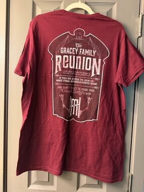 Haunted Mansion Gracey Family Reunion Graphic Tee - Maroon